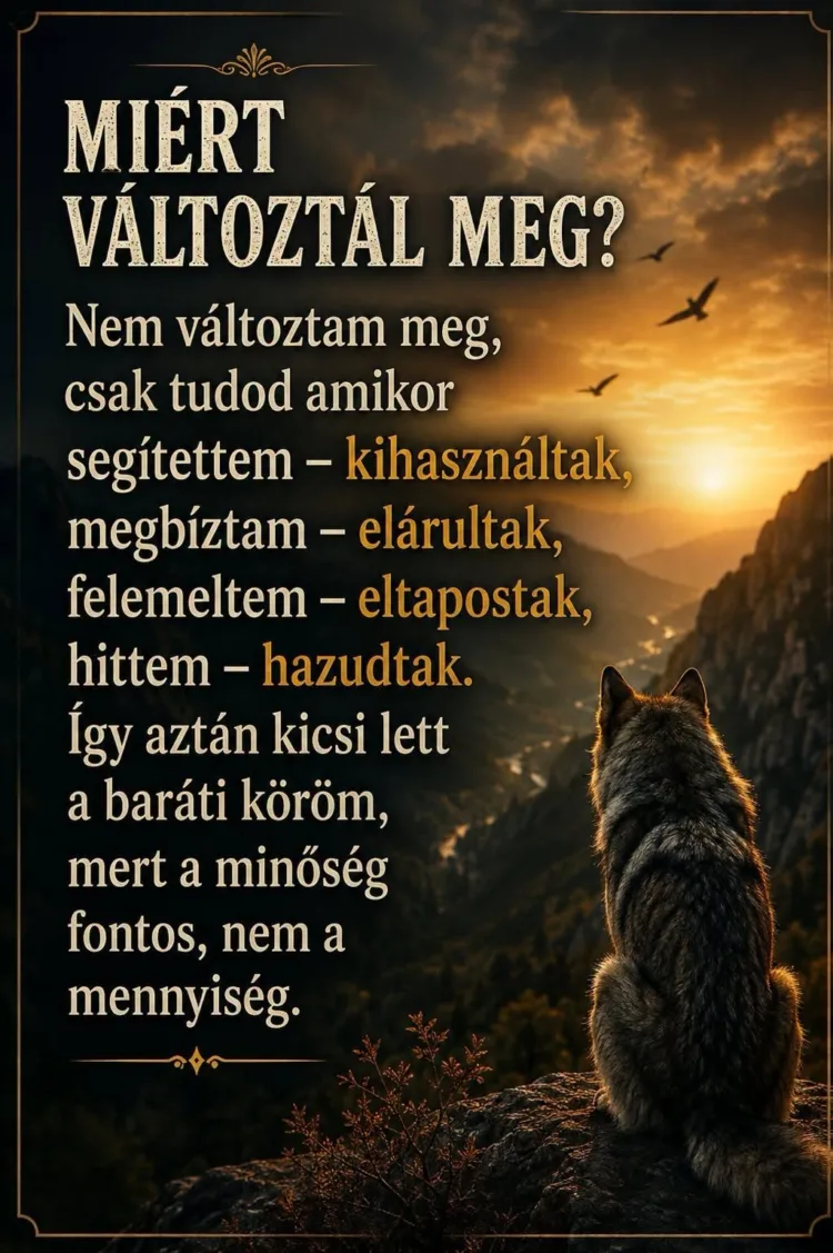 Miért változtál meg? Miért változtál meg?