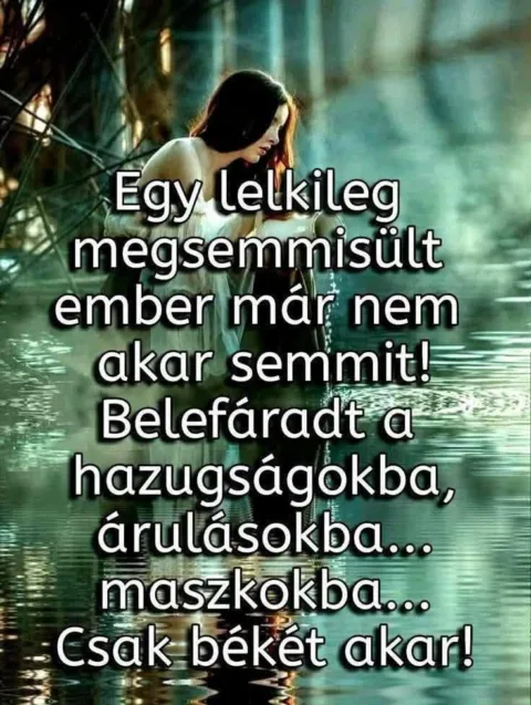 Egy lelkileg megsemisült ember már nem akar semmit!