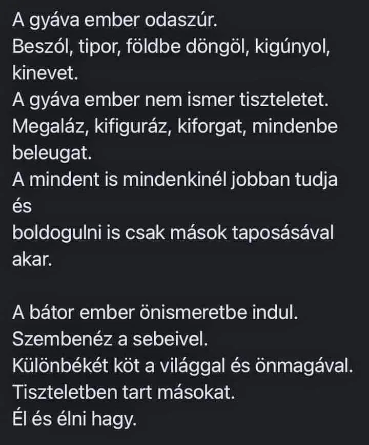 A gyáva ember odaszúr... A gyáva ember odaszúr...