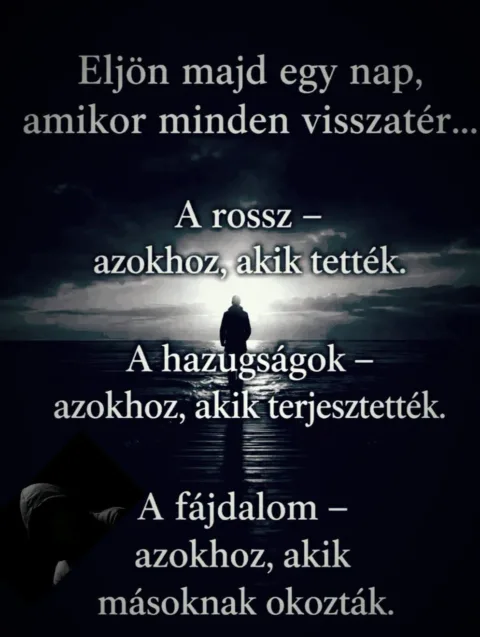Eljön majd egy nap, amikor minden visszatér...