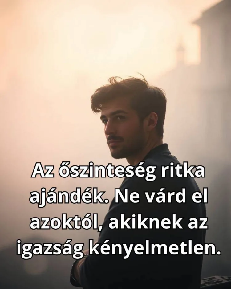 Az őszinteség ritka ajándék... Az őszinteség ritka ajándék...