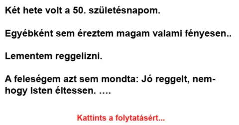 Vicc: 50. születésnap –
