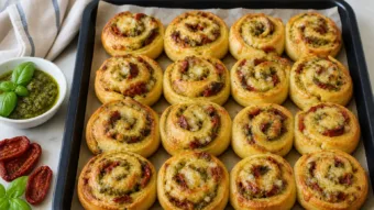 Pestós-szárított paradicsomos sós csiga recept Pestós-szárított paradicsomos sós csiga recept