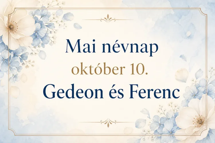 Mai névnap – október 10.: Gedeon és Ferenc Mai névnap – október 10.: Gedeon és Ferenc