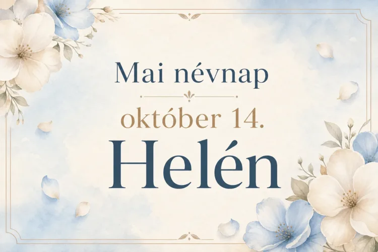 Mai névnap – október 14.: Helén Mai névnap – október 14.: Helén