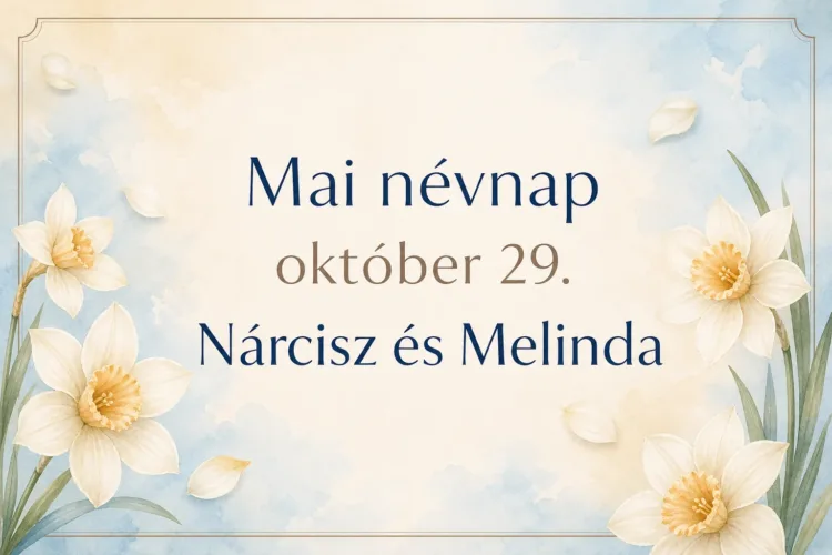 Mai névnap – október 29.: Nárcisz és Melinda Mai névnap – október 29.: Nárcisz és Melinda
