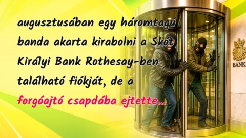 augusztusában egy háromtagú banda akarta kirabolni a Skót Királyi Bank Rothesay-ben található fiókját, de a forgóajtó csapdába ejtette...