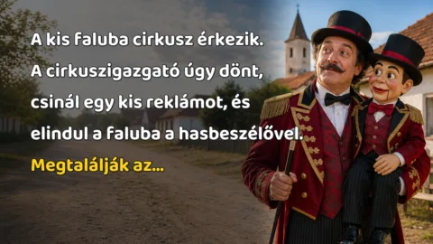 A kis faluba cirkusz érkezik. A cirkuszigazgató úgy dönt, csinál egy kis reklámot, és elindul a faluba a hasbeszélővel. Megtalálják az...