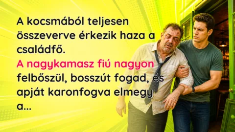 A kocsmából teljesen összeverve érkezik haza a családfő. A nagykamasz fiú nagyon felbőszül, bosszút fogad, és apját karonfogva elmegy a...