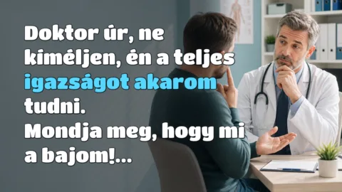Doktor úr, ne kíméljen, én a teljes igazságot akarom tudni. Mondja meg, hogy mi a bajom!...