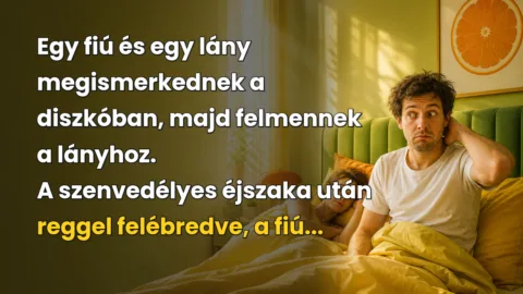 Egy fiú és egy lány megismerkednek a diszkóban, majd felmennek a lányhoz. A szenvedélyes éjszaka után reggel felébredve, a fiú...