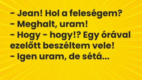 Vicc: Jean! Hol a feleségem? Vicc: Jean! Hol a feleségem?