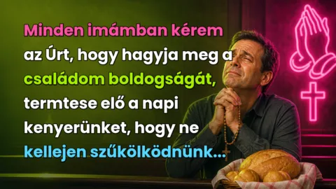 Minden imámban kérem az Úrt, hogy hagyja meg a családom boldogságát, termtese elő a napi kenyerünket, hogy ne kellejen szűkölködnünk...