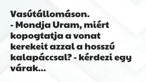 Vicc: Vasútállomáson…