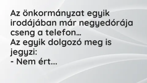 Viccek: Az önkormányzat egyik irodájában már negyedórája cseng a telefon…