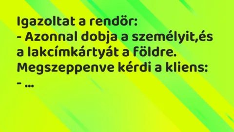 Viccek: Igazoltat a rendör…