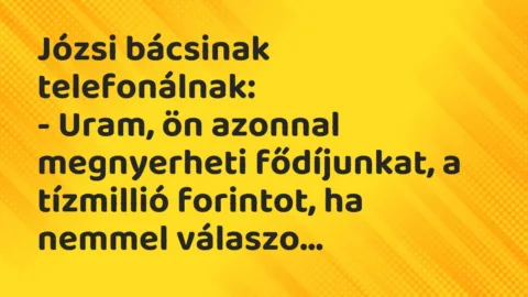 Viccek: Józsi bácsinak telefonálnak…