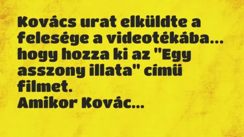 Viccek: Kovács urat elküldte a felesége a videotékába, hogy hozza ki…