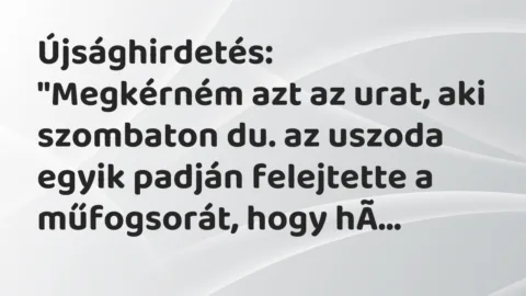 Viccek: Újsághirdetés…